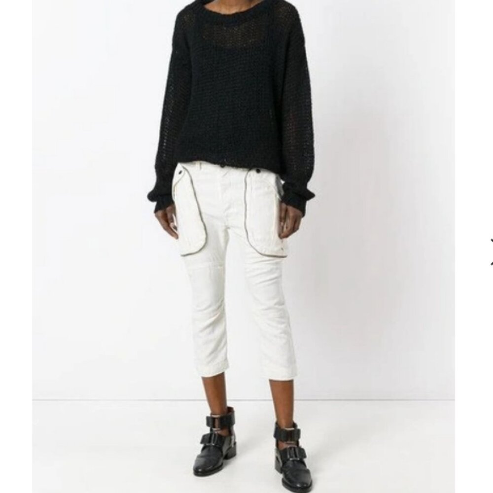 Brand New FAITH CONNEXION  Cropped Linen Cargo Pants